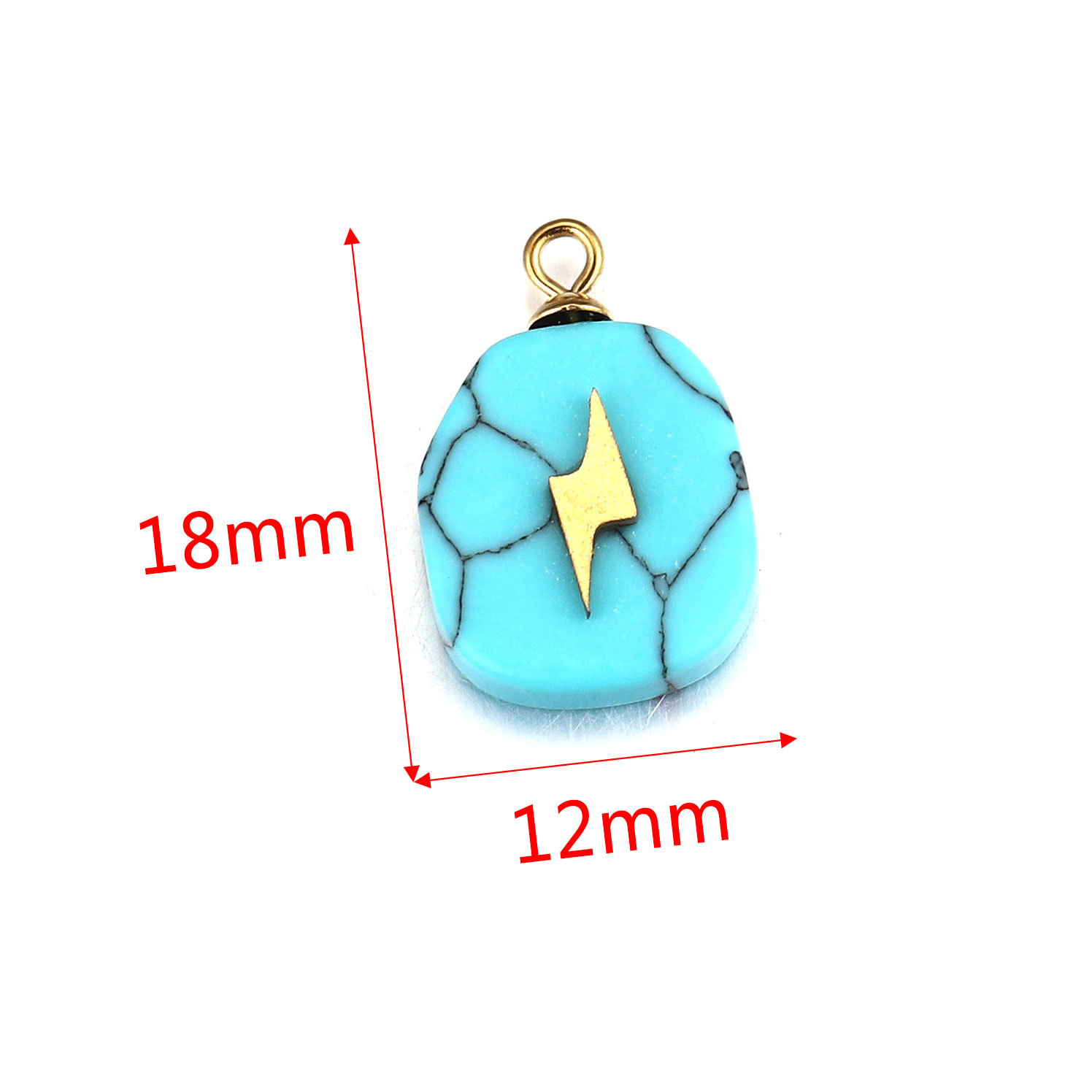 Europa y América Piedra Natural Rosa cristal turquesa Acero inoxidable titanio acero cuadrado pequeño colgante DIY joyería collar Accesorios