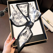 装饰丝巾小长条女百搭护颈领巾2024新款搭配衬衫高级感时尚批发