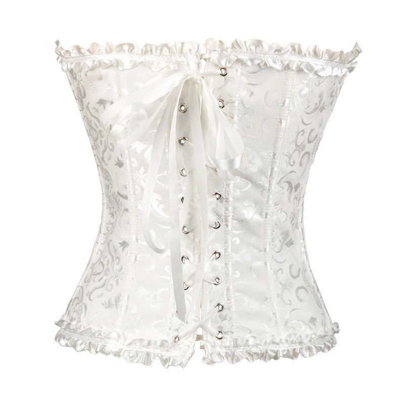 Corte francesa Jacquard corset sexy hueso de pescado soporte de pecho reúne cintura corset corset corset