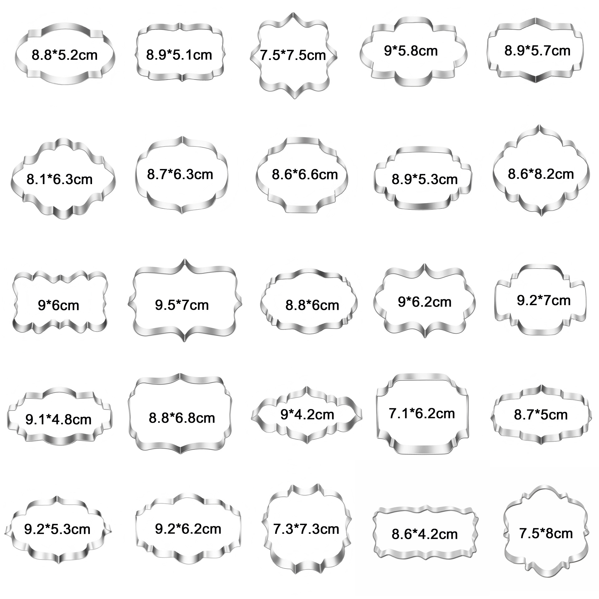 Marco de bendición de borde europeo molde de galleta de acero inoxidable molde de pastel herramienta de modelado de bricolaje fuente transfronteriza