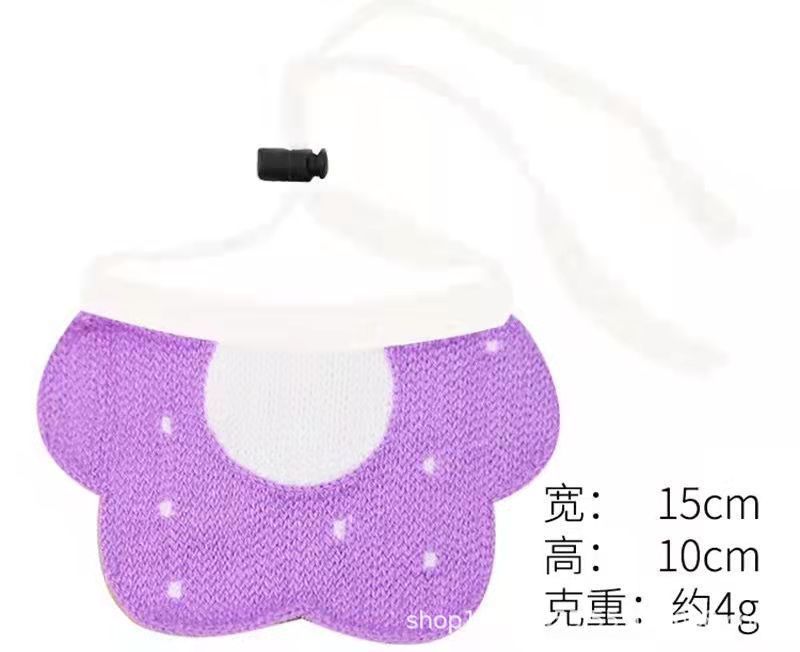 레이스 업 타액 타월 퍼플 플라워