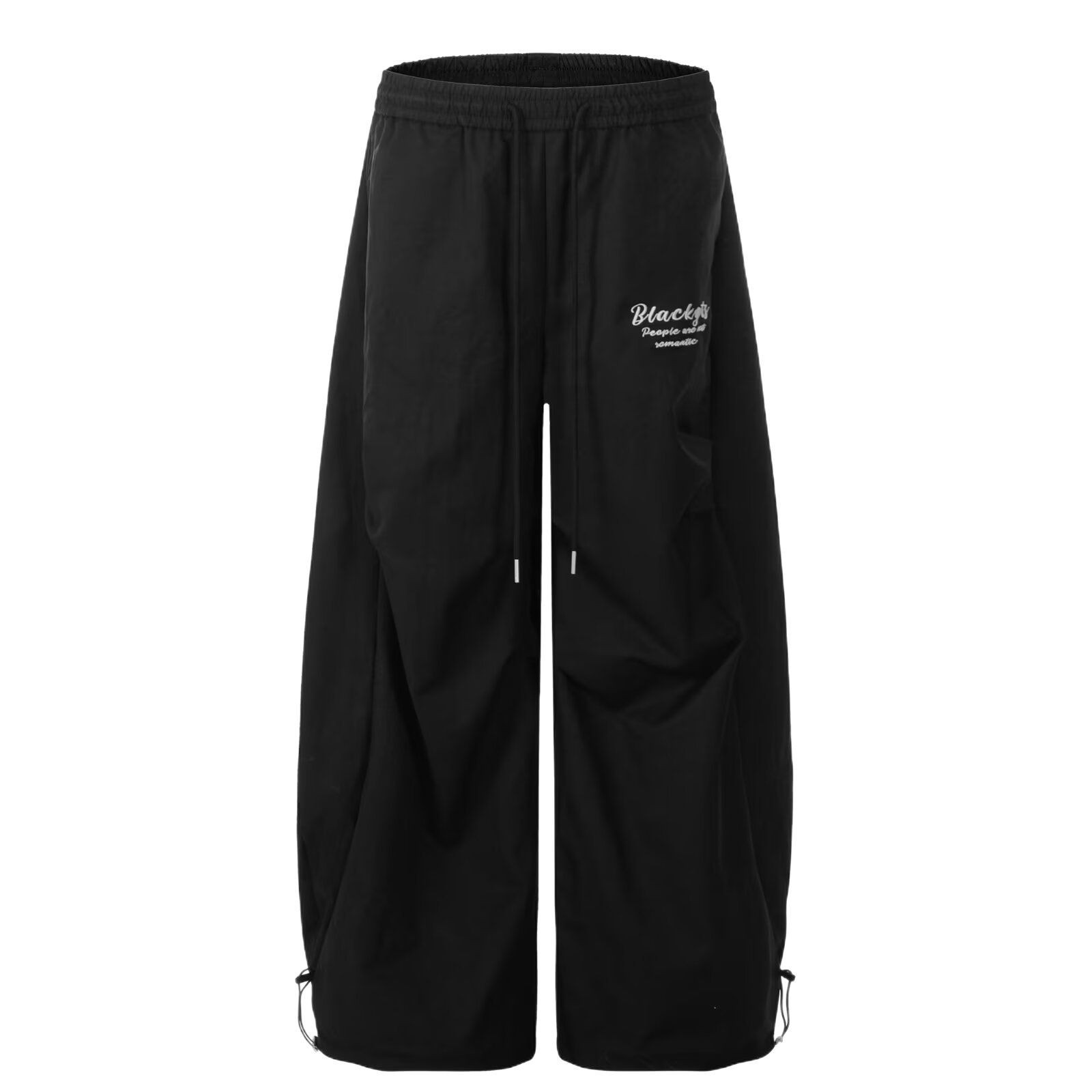 Monos plisados de la calle americana para hombres 2025 primavera nueva tendencia de moda suelta pantalones anchos de cintura alta de todo fósforo