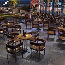 工业风清吧酒吧ktv桌椅组合烧烤店餐厅卡座咖啡厅奶茶店卡座沙发