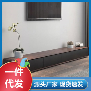 Modern Mid-Century Style Tv Cabinet Minimalist Nordic Light Luxury New Chinese Style Elevated Floor-Standing Installation-Free Tv Cabinet