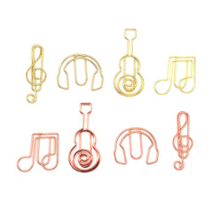 Colorful bookmark manufacturer wholesale musical note creative clip-shaped musical instrument metal bookmark music set cross-border