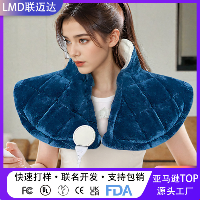 Weighted Heating Pad for Neck Shoulder 5 Temperature Levels with LCD Display 0.5-2H Automatic Shut-Off Neck Warmer Shoulder Warmer Washable Electric Heat Cape Weighted Heating Pad for Neck Shoulder 5 Temperature Levels with LCD Display 0.5-2H Automatic Shut-Off Neck Warmer Shoulder Warmer Washable Electric Heat Cape