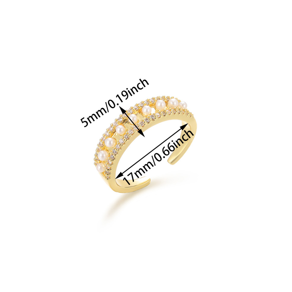 Casual, Daily Occasion Wholesale Jewelry Elegant Simple Style Geometric Butterfly Imitation Pearl Copper Plating Open Rings