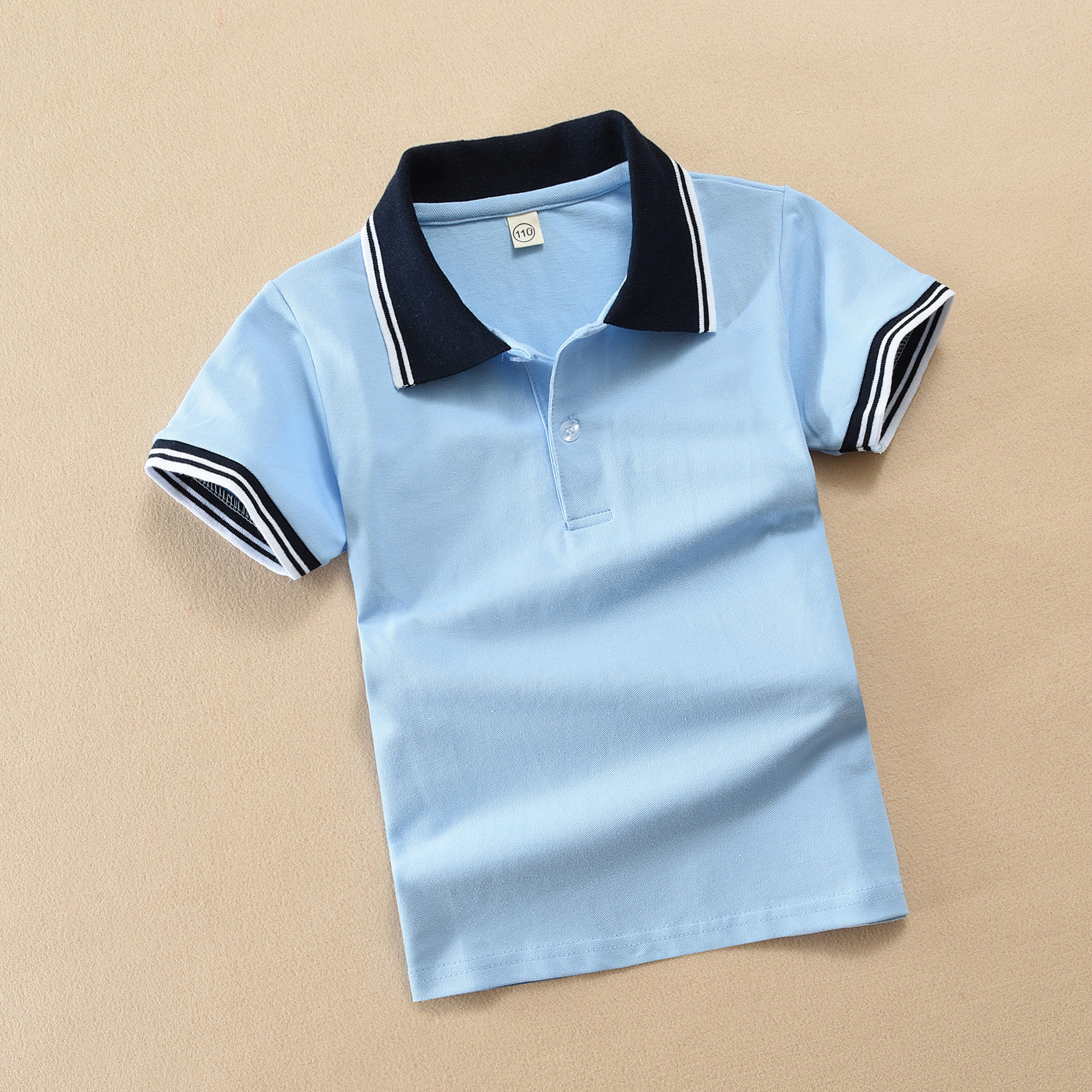 Camiseta de manga corta de algodón para niñas y niños de 1 a 16 años