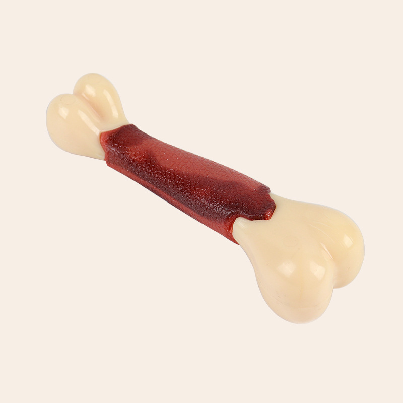 Nueva mascota molar juguete carne sabor grande perro hueso molar mordedura-resistente hueso palo en stock al por mayor image 2