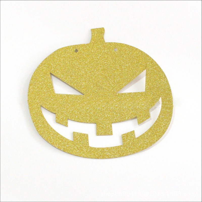 Decoración de Halloween transfronteriza araña guirnalda calabaza tirar de la bandera suministros del partido bat bandera cráneo tira brillo