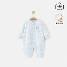 婴儿连体衣春秋季新生男女纯棉春装幼儿印花打底贴身睡衣宝宝衣服