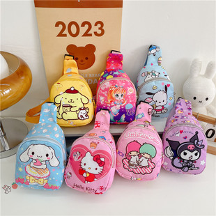 Simple Casual Kidsren's Crossbody Bag, Boys and Girls Backpack, Fashionable and Handsome Small Chest Bag, Cute Korean Style Baby Waist Bag