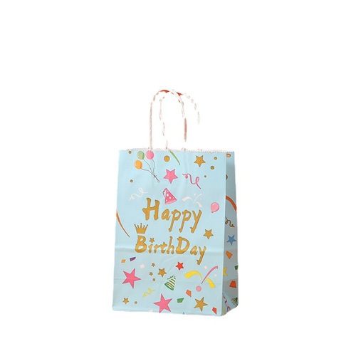 Supply kraft paper bags birthday party series gift bags, factory direct sale birthday gift handbags