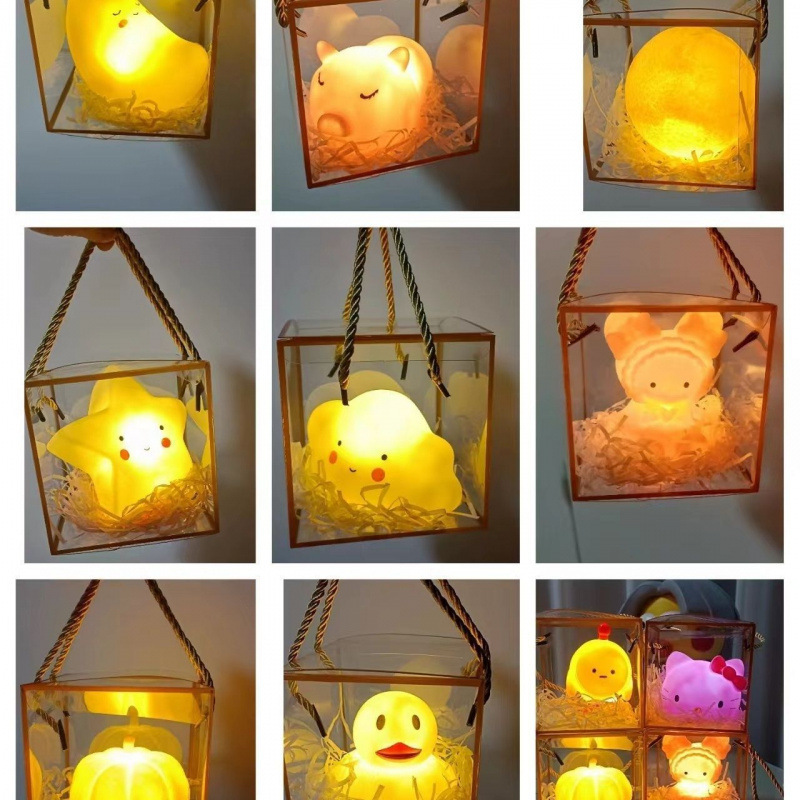 선물 상자 20 세트 + 라피아 + 대형 야간 조명