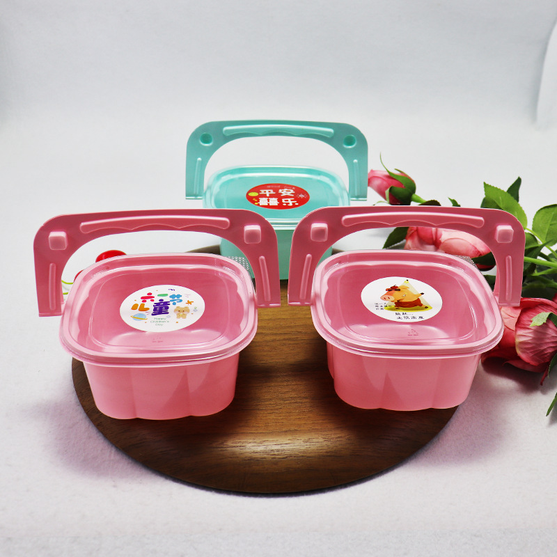 网红卡通蛋糕包装盒小花篮/大花篮儿童蛋糕盒慕斯烘培包装盒批发