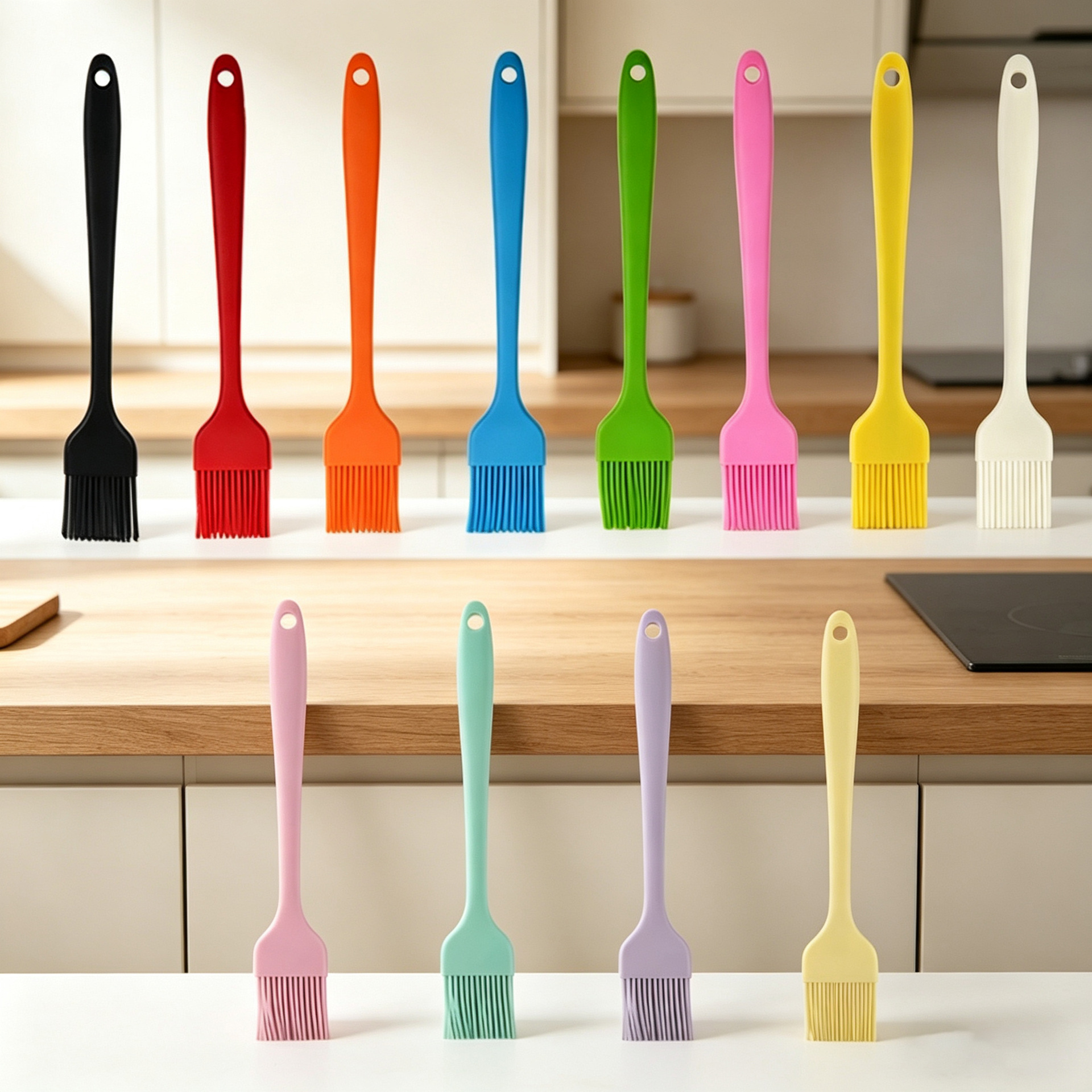 Food-Grade Silicone Oil Brush, High Temperature Resistant, Non-Shedding, Barbecue Brush, Kitchen Baking Seasoning Brush, Oil Brush in Stock