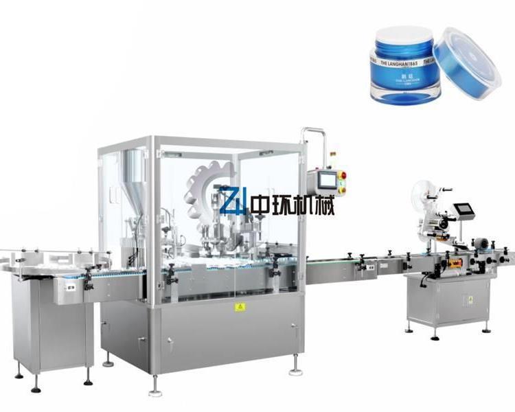 百合高保湿修护眼霜灌装旋盖机 相宜本草山茶花焕活眼霜灌装设备