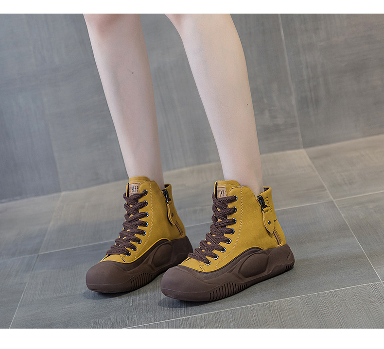 Women's Dad 2026 Autumn New Retro Lightweight Trendy Platform Thick-soled Height-increasing Casual Fashion Women's Shoes_vogvips.com