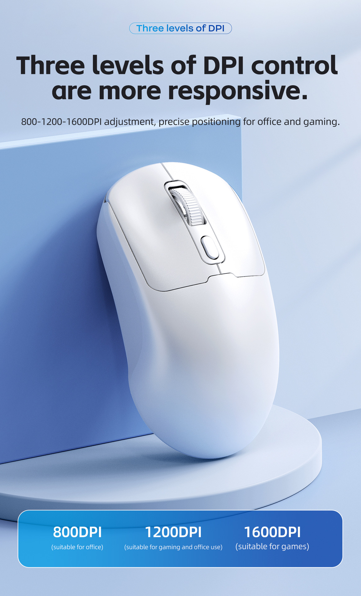 T-WOLF Thunder Wolf Q3 Bluetooth Kablosuz Fare Çift Modlu Şarj 2.4G Dizüstü Ofis Fare Sessiz