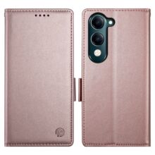 适用VIVOY05轻奢皮套翻盖手机壳MOTOG75磁吸搭扣支架防摔手机套