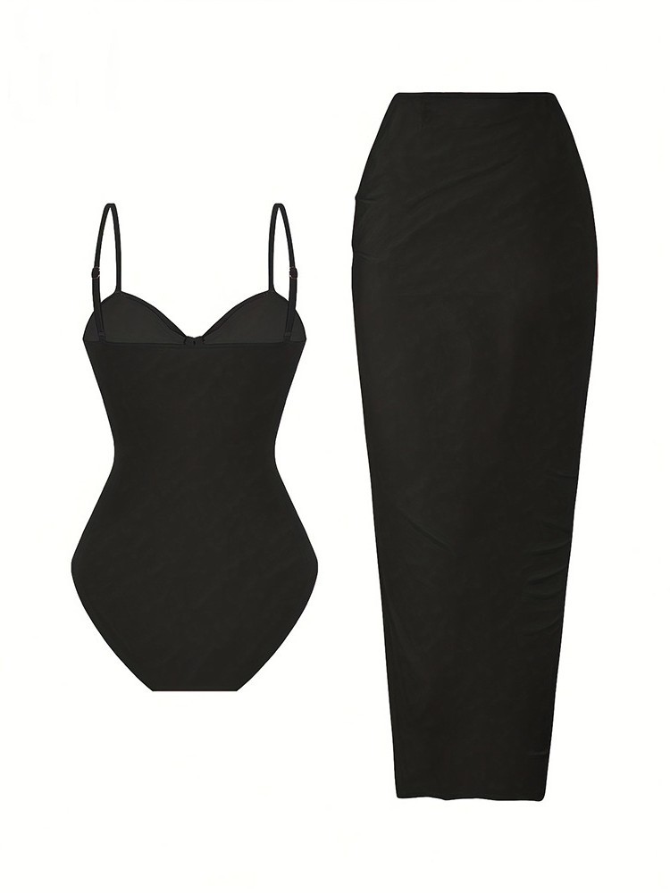 2026 nueva moda europea y americana transfronteriza personalidad conservadora y delgada unida dos piezas de trajes de baño para mujeres