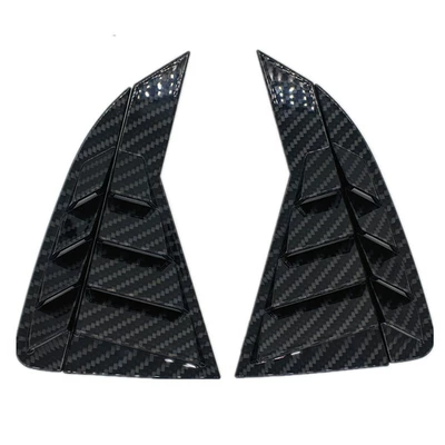 Suitable for Kia Old K2 Sedan 11-16 Rear Triangle Window Blinds Modified with Decorative Carbon Fiber Pattern (Şüşə kənarı xromları/moldingləri) - kia-k2-sedan-11-16-carbon-fiber-texture-pair