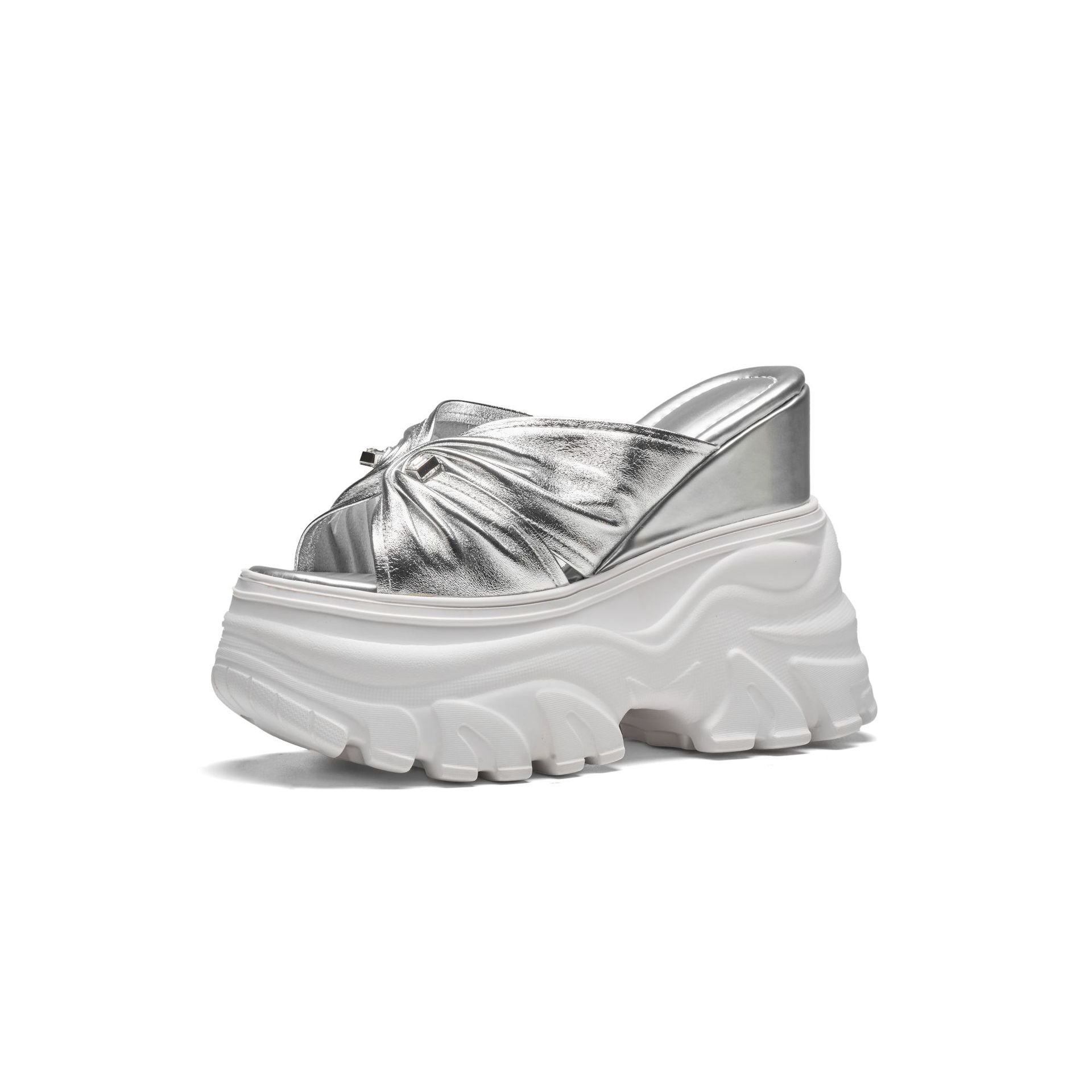 Sandal cao gót nữ hở mũi đế xuồng gót 12cm/14cm quai ngang — Bạc 12cm, Bạc 14cm, Đen 12cm, Đen 14cm