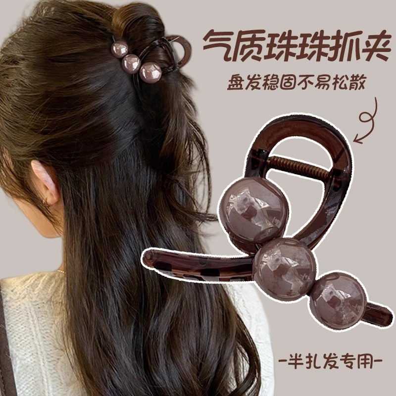 Cantidad de cabello menos agarrar clips para mujeres de alta calidad 2025 nuevo clip de cabello de cabeza media clip de tiburón tocado clip de cabello