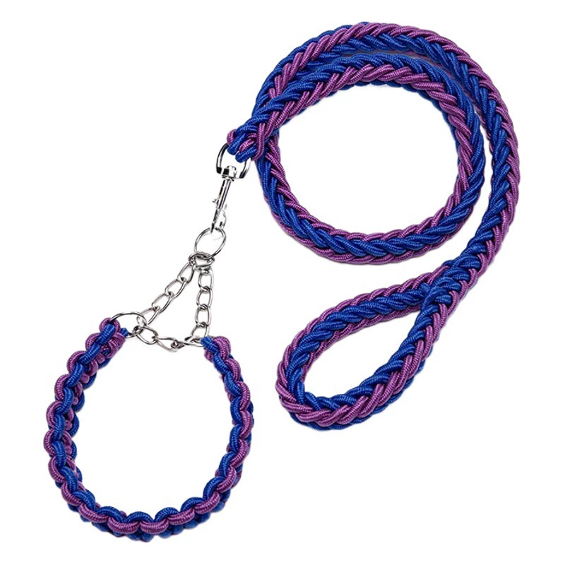 Трансграничный новый оптовый ошейник для домашних животных взрывозащищенный восьмипрядный плетеный нейлоновый поводок для собак, поводок, веревка для собак