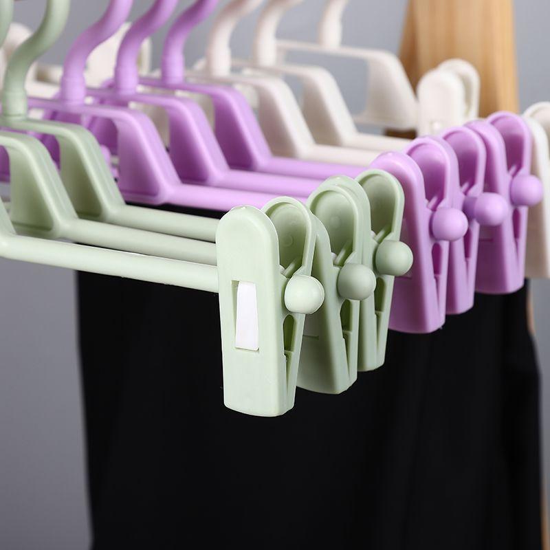 Pantalones de plástico clip plegable pantalones adultos clip pantalones simples clip pantalones de almacenamiento del hogar rack tienda de ropa pantalones rack