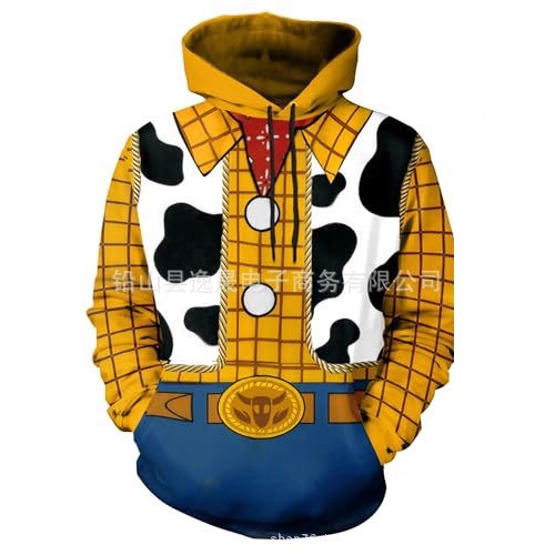 Amazon Best Selling Men's Halloween Costume Hoodie Adult Cosplay Fun Printed Sweatshirt Pullover