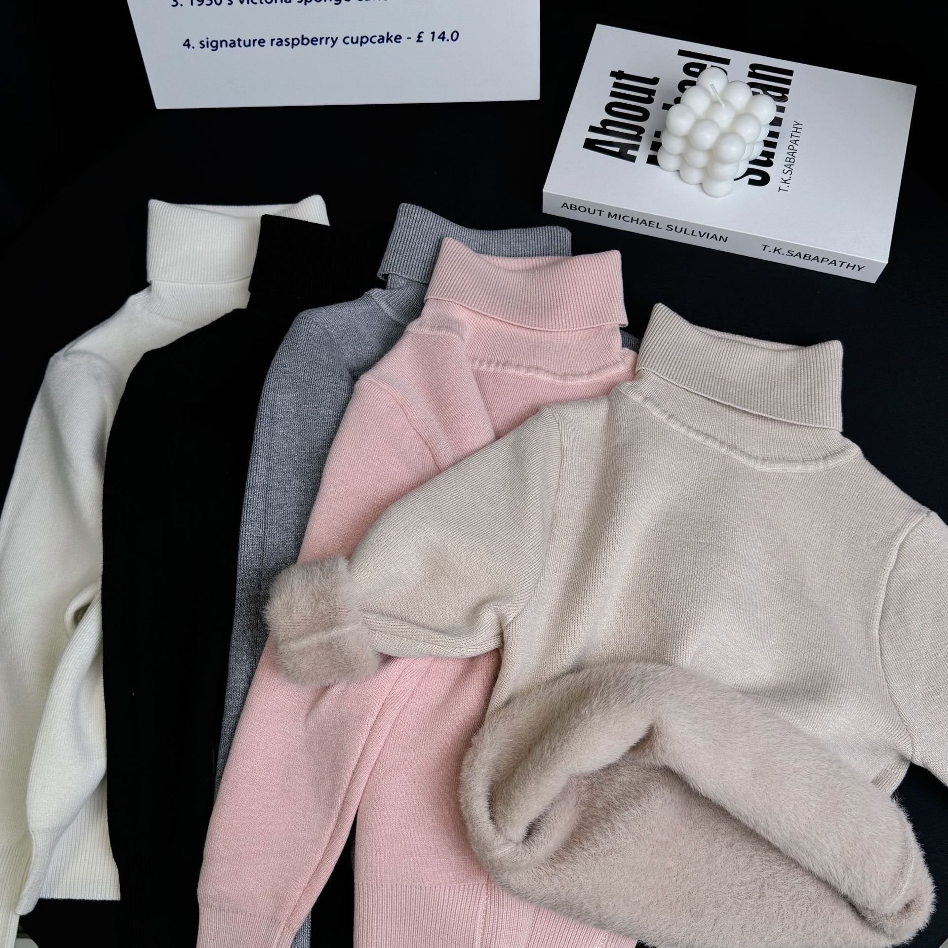 2025 otoño y invierno nuevos niños de cuello alto engrosado suéter caliente para hombres y mujeres camisetas de punto para bebés camisetas de base de imitación de camisa image 3
