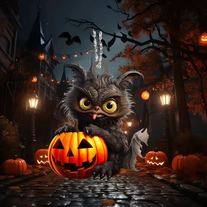 Halloween nuevo 2D dibujos animados pequeño monstruo colgante plano transfronterizo coche retrovisor colgante llavero colgante
