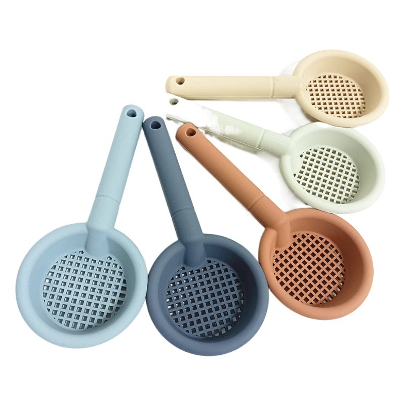 Juguetes de arena de silicona para exteriores para niños, herramientas de cribado de tierra para jugar en la playa, red de arena, herramienta educativa práctica.