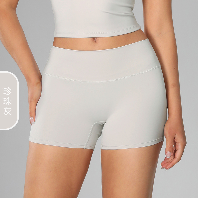 Europa y los Estados Unidos abrasivo transfronterizos pantalones cortos de yoga ajustados de cintura alta para mujeres pantalones de gimnasio abdominales para elevar las caderas para correr pantalones cortos deportivos 8519