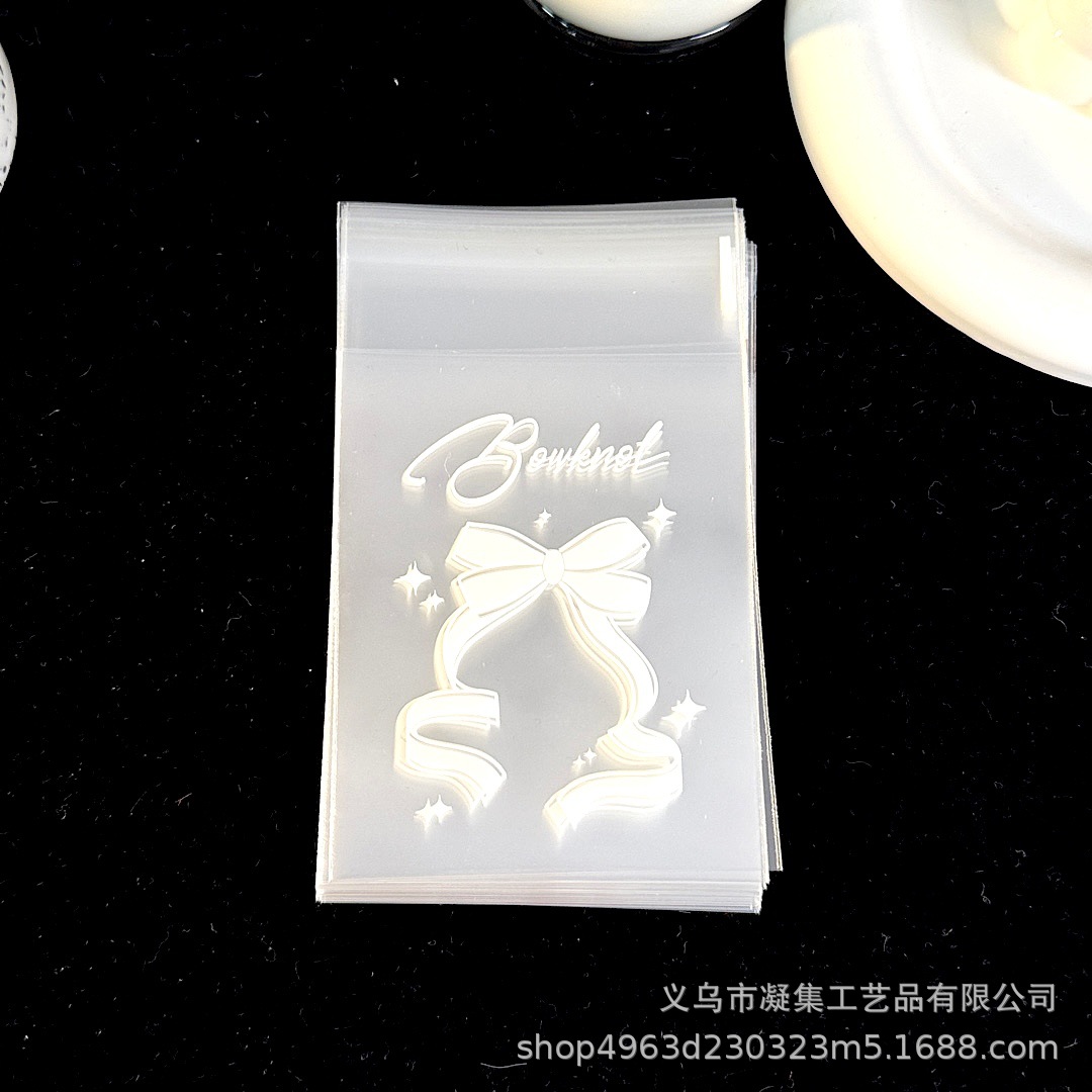 Colección de bolsas autoadhesivas de dibujos animados lindo original, bolsa de embalaje de joyería de regalo de alto valor, tarjeta pequeña, bolsa sellada dividida