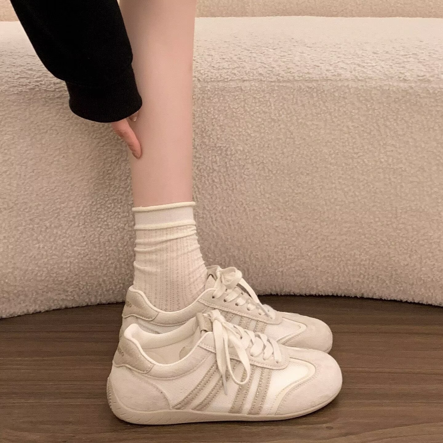 Nuevo nicho chino original de malla plana zapatos de entrenamiento para mujeres 2026 verano nuevos estudiantes zapatos casuales blancos