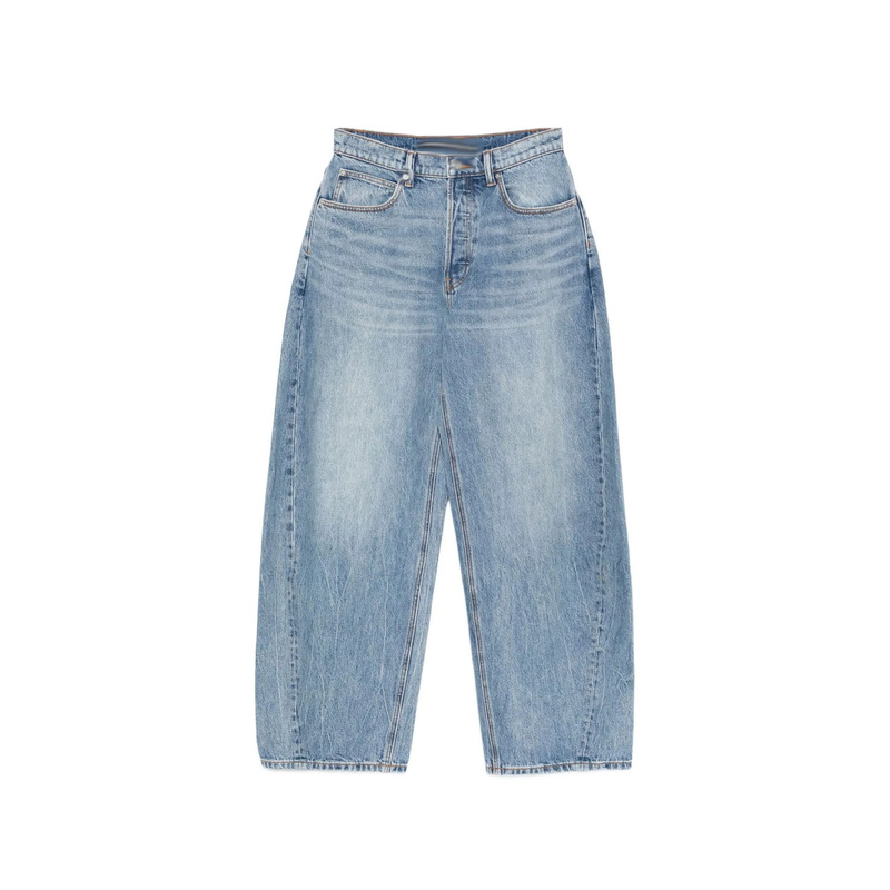 Alex Wang Barrel-Shaped Cut Letter-Printed Wide-Leg Pants 1136 Direct Supply from Nanyou Factory Wide-Leg Jeans