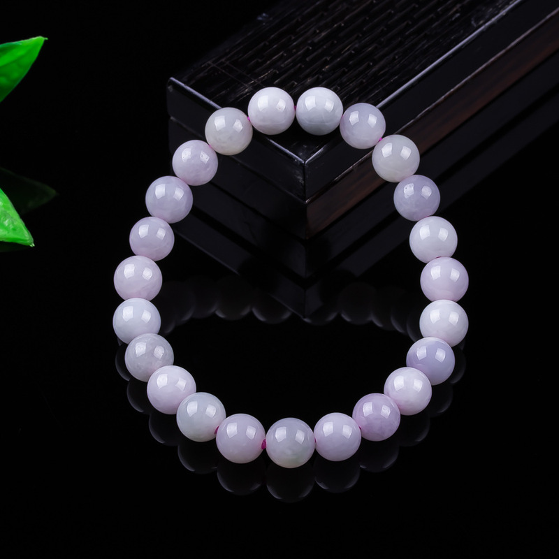 Authentic A-Grade Jade Violet 8mm Bracelet Exquisite Jade Bracelet Women's Jewelry Gift Factory Wholesale Supply