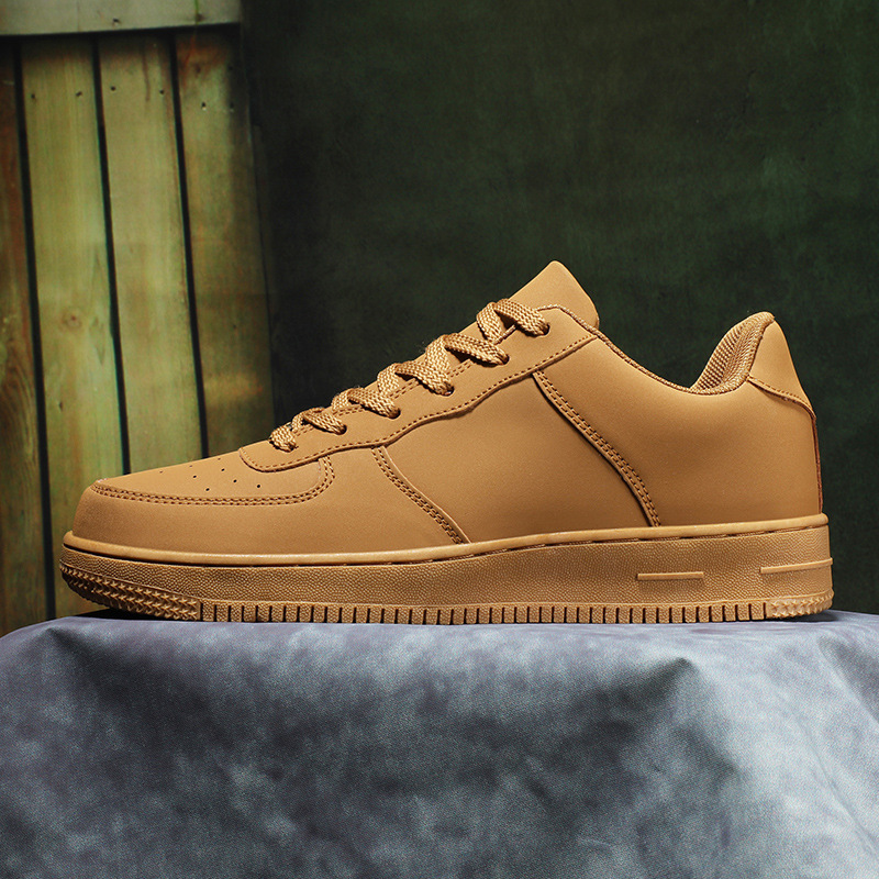 Air Force One Casual Aj Sneakers Cross-Border Women's Shoes Couple Low-Top 46 Size Leather Panel Shoes Sports White Shoes Large Size