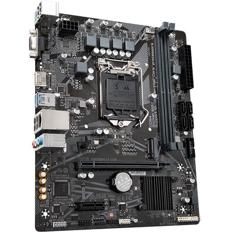 Материнская плата Gigabyte H510M H V2 для Intel, поддерживает процессоры 10-го/11-го поколения, LGA1200