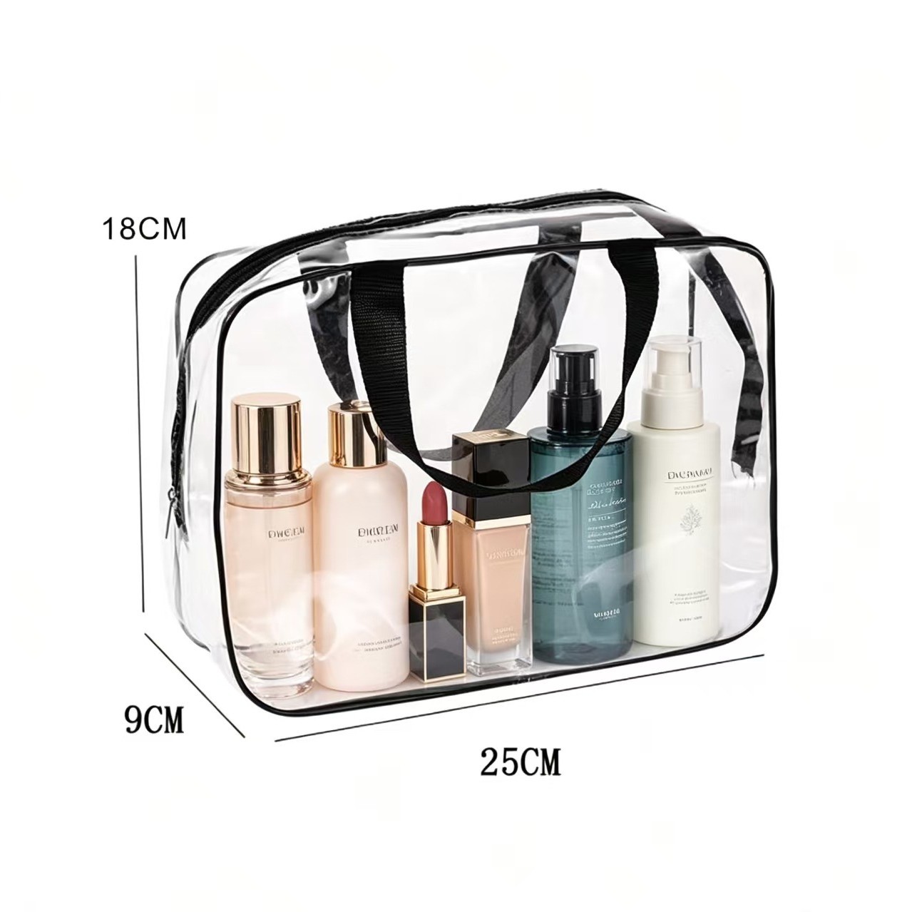 Manufacturers Produce Large-Capacity Transparent Cosmetic Bags, Waterproof Toiletry Bags, Portable Storage Bags, Travel Portable Storage Bags
