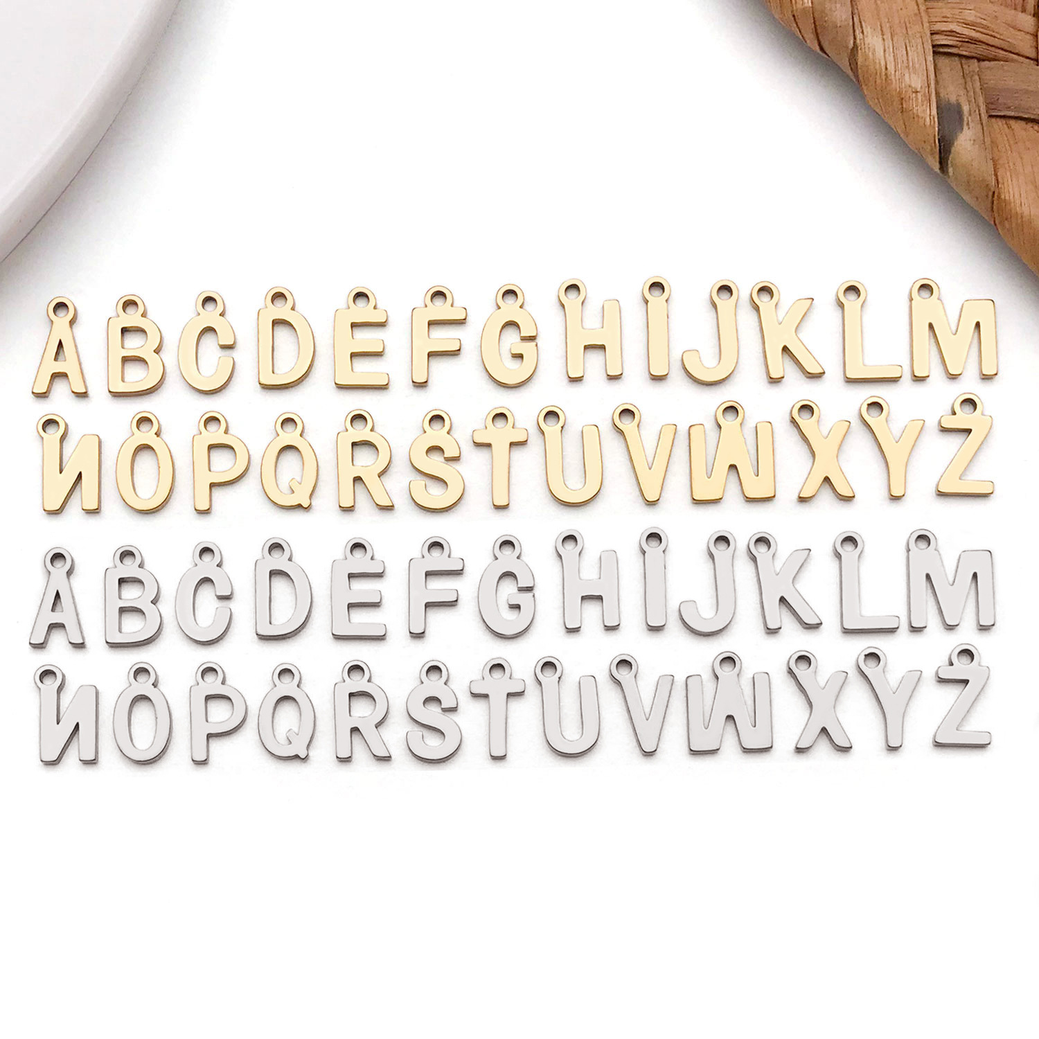 Amazon Cross-Border Best-Selling 26-Letter Pendant Pendant Letter DIY Accessories Handmade Jewelry Necklace Earrings