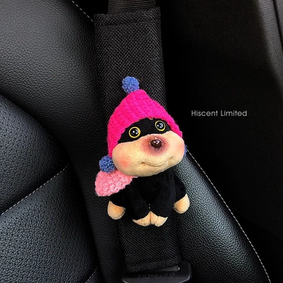 Pair of High-End Car Dolls – Seat belt shoulder pad - rose-red-hat-bee-dog-shoulder-pads