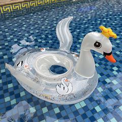 New Animal-Shaped Swim Ring with Handle, Cute PVC Inflatable Thick Life Jacket for Kids