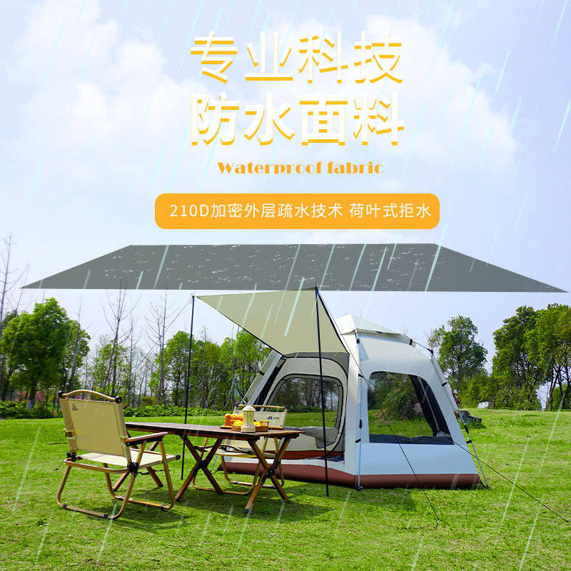 Carpa de campaña hexagonal al aire libre portátil plegable protector solar automático para camping de arena para equipos de camping