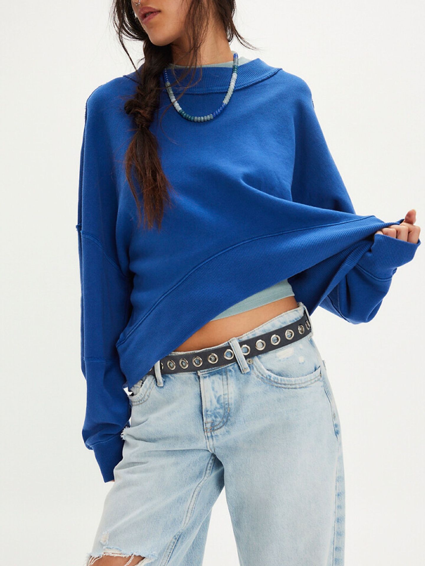 Women's Long Sleeve Pullover Sweatshirt Casual Autumn Winter_voghion.com