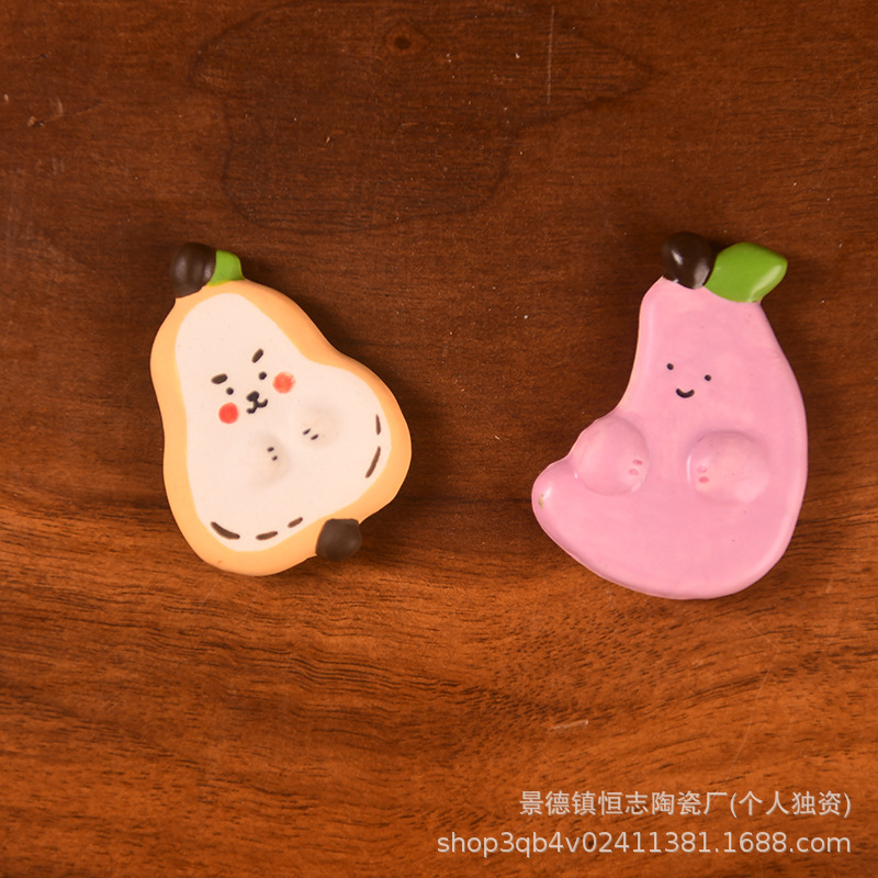 景德镇陶瓷冰箱贴动物启蒙可爱装饰磁贴送孩子礼物氛围感吸铁石|undefined