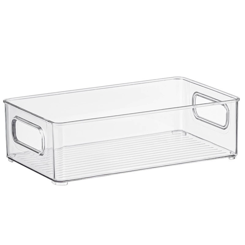 Plastic storage box for elementary students — table organizer for books and picture books, stackable, portable