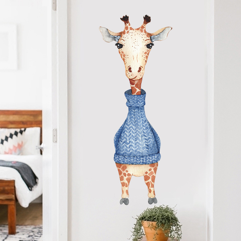Nihaojewelry Wholesale Fashion Cartoon Giraffe Bedroom Entrance Wall Sticker display picture 2